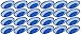 Set of 24 Blue Oval Fast Food/Deli Baskets, 9.25 by 5.67-Inch,Blue (24)
