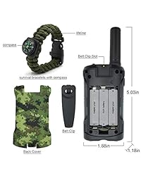 Walkie Talkies para niños Radio de dos vías Greaval de 22 canales FRS   GMRS para niños con linterna y pantalla LCD   Los mejores regalos para cumpleaños de niños Estuche de Navidad lleno (paquete de 2)