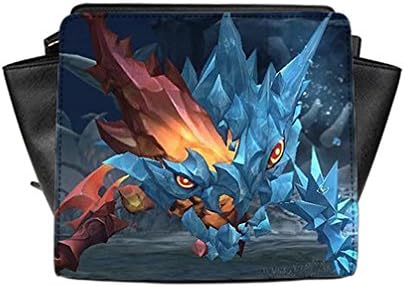 JIUDUIDODO Custom Best Gifts Delicate Dragon 3D print PU leather Casual Satchel Bag Cross Body Handbags Messenger Bags (Twin Sides)