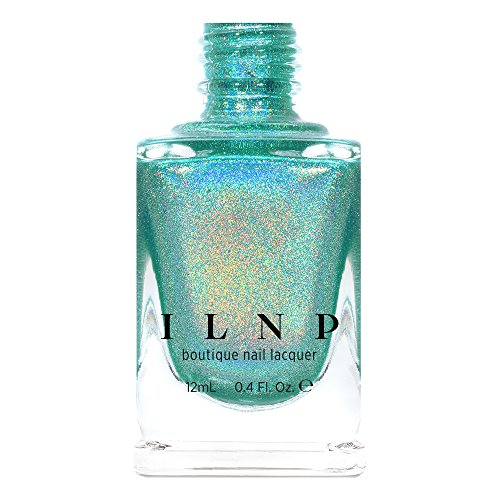 ILNP Aerial View - Aquamarine Ultra Holographic Nail Polish, Chip Resistant Manicure, Long Wear Nail Lacquer, Smooth & Glossy Finish, Non-Toxic, Vegan, Cruelty Free, 12ml