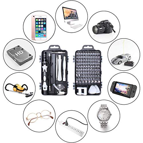 Gocheer Mini Precision Screwdriver Set, 115 in 1 Magnetic Screwdriver Bit Set with Case for iPhone, Computer, PC, Watch, Glasses, Electronics, Mini DIY Hand Work Repair Tools