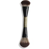 Rose and Ben Beauty D1 Dual-Ended Complexion Foundation Brush | Multi-Use Makeup Brush for Cream, Liquid, and Powder Makeup, For Buffing and Blending, Vegan, Cruelty-Free, Synthetic Fibers