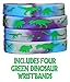 Dinosaur World Jurassic Style Silicone Wristbands - Set of 8 Bands (Swirl 8-Pack)