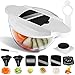 Mandoline Slicer Spiralizer Vegetable Slicer, Juicer-Veggie Slicer With Bowl Container-Food Grater-Julienne Slicer-Zoodle Maker, Spiral Slicer Cutter