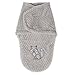 Wonder Miracle newborn baby swaddle blanket, soft thick warm fleece velcro sleeping bag with cute fox embroidery for boy or girl (Khaki, small, 11 x 20 inches, use below 15℃/59℉)