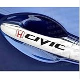 Honda Civic door handledecal 4 pcs. (black Ð red)