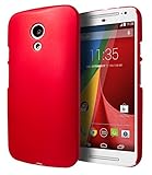 Motorola Moto G (2nd Generation) Case, Cimo [Satin] Ultra Slim Matte Soft Touch Hard Case for Motorola Moto G (2nd Generation, 2014) - Red