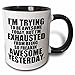 3dRose mug_193461_4 I'm trying to be awesome today Black - Two Tone Black Mug, 11oz