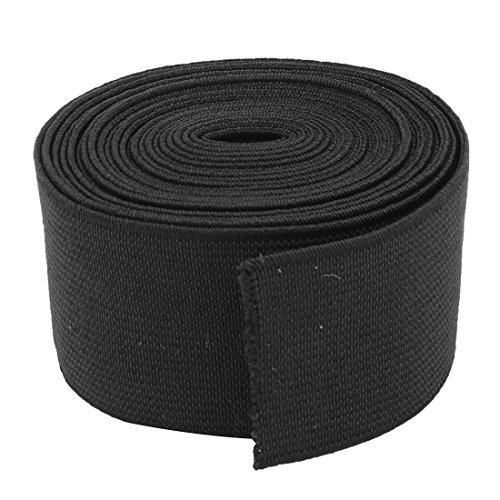 uxcell Polyester Tailoring DIY Sewing Handcraft Clothes Cuff Elastic Band 2.73 Yards Black