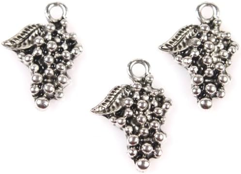 Vintage Silvery Plated Grape Style Charms Metal Findings 50