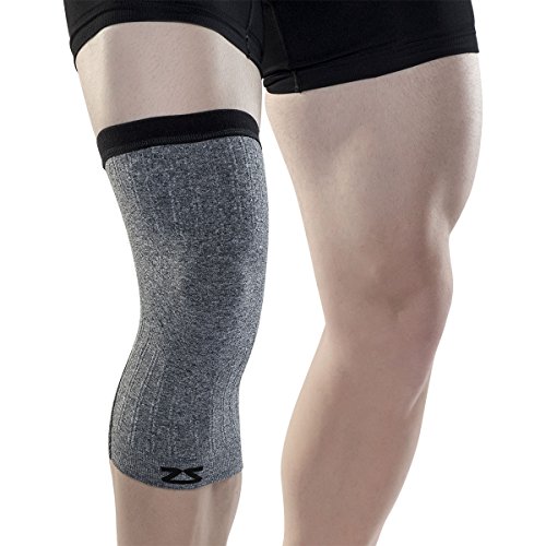 UPC 813231020361, Zensah Compression Knee Sleeve, Heather Grey, Large/X-Large