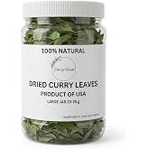 CurryForest Dried Curry Leaves Kari Patta - 100% Natural &amp; Herbicide-Free USA Grown Kari Patta, Pesticide-Free Whole Curry Leaves, Air Dried (20-25g)