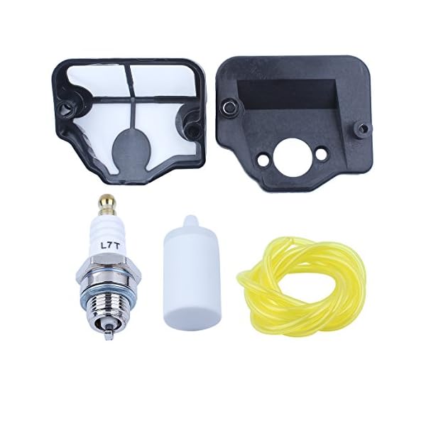 Haishine Luftfilter Gas Kraftstoffschlauch Filter Zündkerze Reparatursatz Passend für Husqvarna 142 141 137 136 36 41 Kettensäge – Bild 5