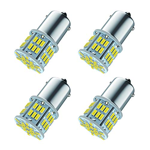 Melphan-Auto 24V 1156 1141 1003 BA15S 54-SMD 3014 Chips White LED Bulbs for RV Camper Trailer Trunk Vehicle Interior Lights Tail Backup Reverse Lights Parking Lights Pack of 4