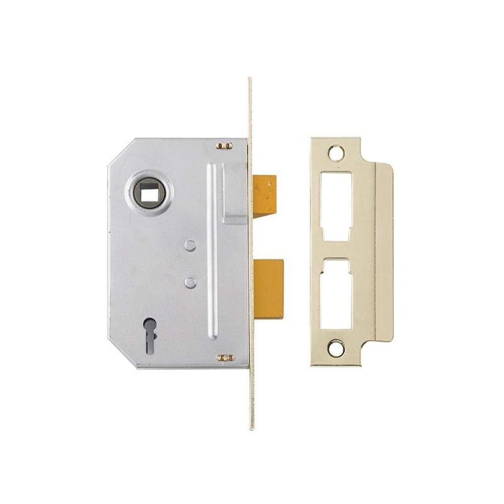 Yale Locks PM320PB25 3 Lever Mortice Sash Lock 67mm 2.5-inch - Polished Brass Finish