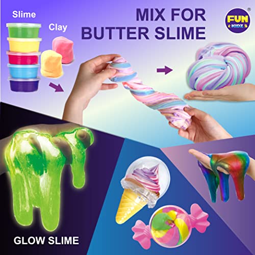 Jumbo Slime Kit for Girls Boys Kids, Funkidz Ultimate DIY Fluffy Cloud