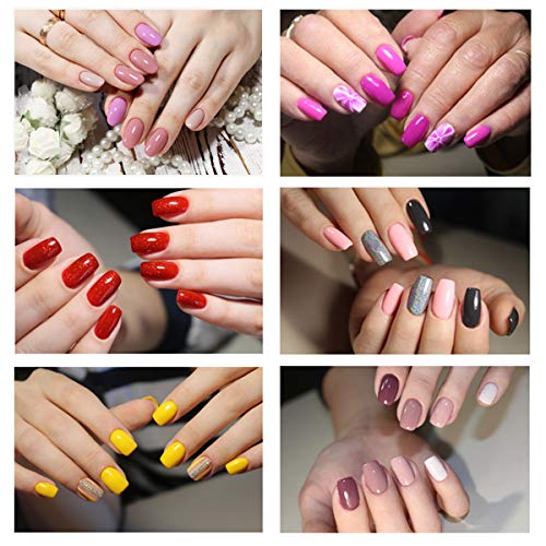 MAGIC ARMOR One Step Gel Nail Polish Set No Need Base and Top Coat Blue Nail Polish Pink Gels Purple Yellow Orange Gel Polish Summer Colors