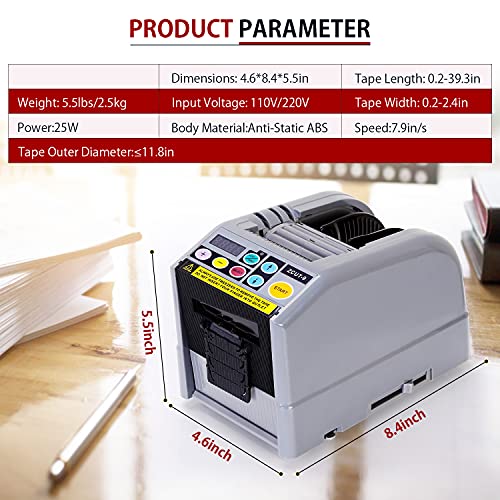 Automatic Tape Dispenser, Electric Tape Cutting Machine with Manual