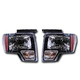 Ford OEM F-150 Black Headlight Pair - SVT Raptor, Harley Davision AL3Z13008AJ
