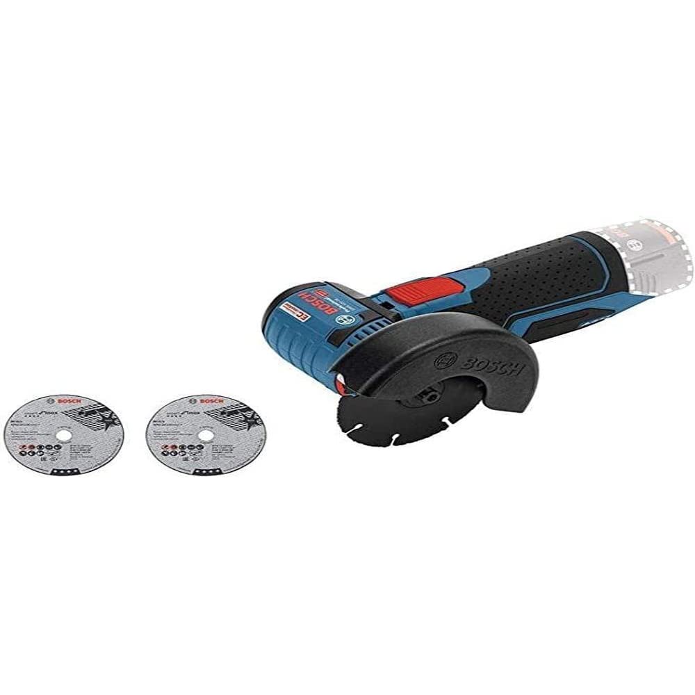 Bosch Professional 12V System GWS 12V-76 cordless angle grinder (three cutting discs, disc diameter: 76 mm, without battery/charger)