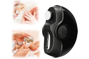 CRYMOY 3 in 1 Electric Polishing Automatic Nail Clippers, 2025 New Electric Nail Trimmer Clippers for Fingers and Toes with 2 Adjustable Speeds, Electric Toe Nail Cutter for Thick Toenails Seniors (Black)