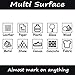FLYMAX Black Paint Pen, 6 Pack 0.7mm Acrylic Black Permanent Marker for Glass Ceramic Rock Leather Plastic Stone Metal Canvas Enamel Waterproof Writing Extra Fine Point