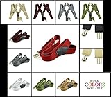 Moda Di Raza- Men's Suspender Heavy Duty Y Type Straight Clip Suspender in Box