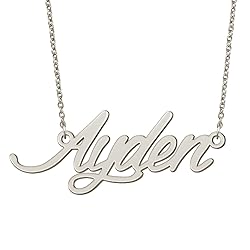 BYBWBL Ayden Name Pendant Necklace Silver Color