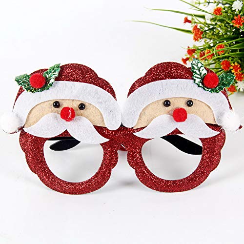 6 Pcs Christmas Glitter Party Glasses and 10 Pcs Sticker