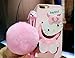 iPhone 7 Plus Case,Lovely Cartoon Kitty Cat Mirror Back Plush Ball Phone Case Cover For iPhone 7 Plus 5.5 inch,Pink Ball