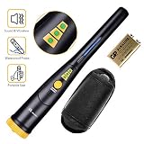 RM RICOMAX Metal Detector Pinpointer - [3 LED Range Indicators & Buzzer Vibration Sound] [IP66 Partially Waterproof & 10.8 Inch Lightweight] Handheld Metal Detector Pinpointer with Belt Holster