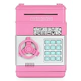 Ainypiggy-bank Code Electronic Money Bank Piggy Money Banks Coin Saving Banks ATM Safty Banks,pink