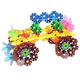 Supstar 100pcs 5 Colors Environmentally-friendly Plastic Snowflake Creative Building Blocks Puzzle Educational Toys for Kids Baby