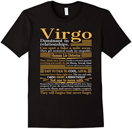 Mens Great Virgo T-shirt Small Black