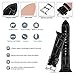 2 Colors Compatible Apple Watch Bands 38mm, Fullmosa Bamboo Calf Leather Compatible iWatch Band/Strap with Stainless Steel Clasp Compatible Apple Watch Series 1 2 3,Black