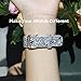 Apple Watch Band Leather Glitter 38mm- MIFFO iWatch Strap Extreme Deluxe Shiny Bling PU Leather Bracelet Wristband for Apple Watch Series 3, Series 2, Series 1, Sport Edition (Z-Silver-38mm)