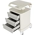 Mobile Ultrasound Trolley Cart Portable Ultrasound Imaging Scanner Vehicle Medical Beauty Storage Cart 110LBS Load with 4 Wheels 2 Brake for Hospital Office Bedroom Medical Clinic