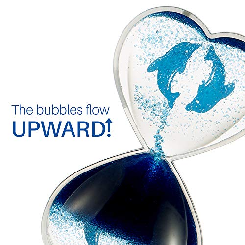 Reverse Liquid Motion Bubbler Timer, Bubble and Water Drop Sensory Fidget Toys for Kids, Calming, Relaxing, and Stress Relieving Visual Activity for Children with Autism, Elegant Office Desk Decor - Thumbnail 2