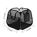 Strong Mesh Pop-up Laundry Hamper, Quality Laundry Basket with Durable Handles Solid Bottom High Carbon Steel Frame, Easy to Open and Fold Flat for Storage (Square)