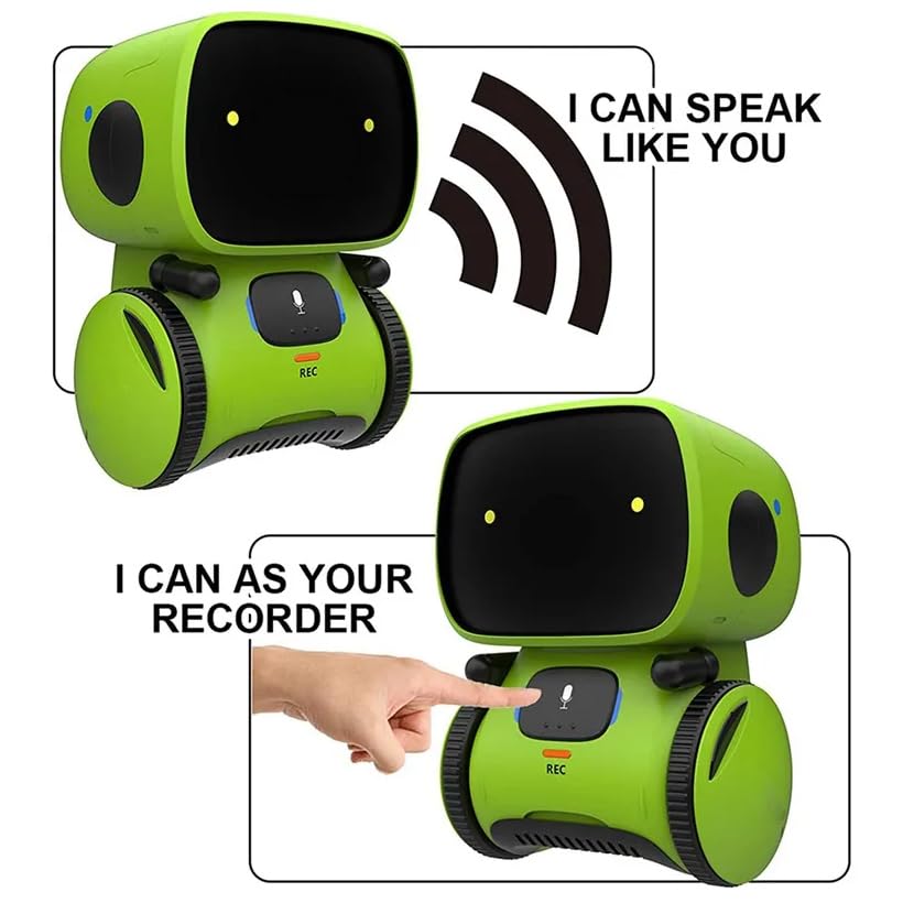 Robô De Controle De Voz Interativo Para Crianças Inteligente (Verde)