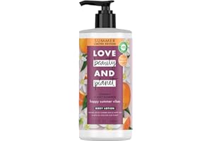 Love Beauty And Planet Happy Summer Vibes Body Lotion Vitamin C & Juicy Mandarin, Natural Ingredients, Plant-Based Moisturizers, Vegan, Cruelty-Free 13.5 oz