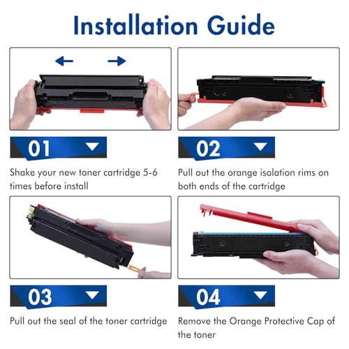 207A 207X Toner Cartridge with Chip Compatible with HP 207A for HP Color LaserJet Pro MFP M283fdw M255dw M282nw M283fdn M255nw M283 M255 M282 W2210A W2210X (Black Yellow Cyan Magenta, 4-Pack) Pack )