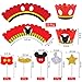 Mickey Cupcake Toppers Wrappers Kids Birthday Micky Party Supplies-25 Topper 25 Wrappers