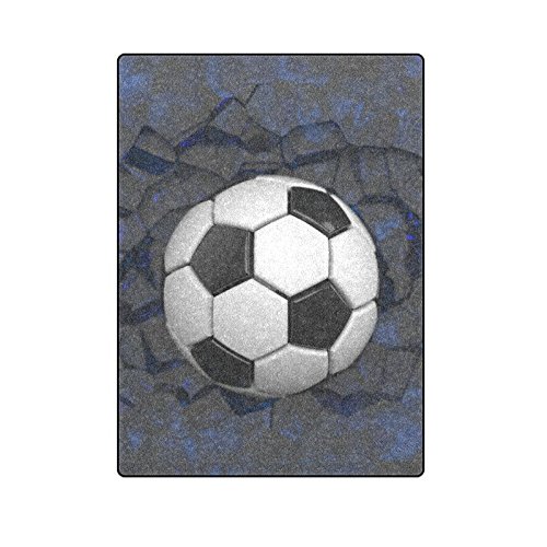 Amazon Com Interestprint Soccer Ball Fleece Blanket Bed Blankets