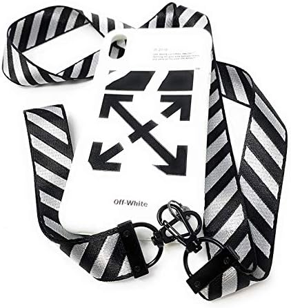 NCANGU Off White White case Compatible with iPhone 7 Plus/ 8 Plus with Strap