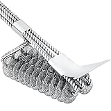 VOTECOM Grill Brush Scraper - Bristle Free Rust Resistant Stainless Steel BBQ Grill Cleaner Safe Porcelain, Ceramic, Steel, Iron