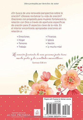 Oraciones con propósito para mujeres diario personal (Spanish Edition)