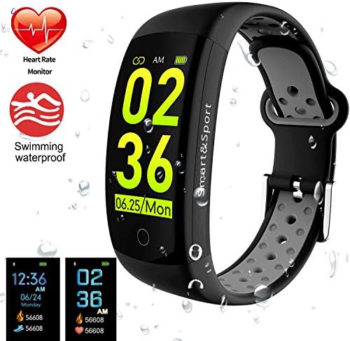 feifuns Fitness Tracker Watch, Smart Bracelet IP68 Waterproof Swim Watch Activity Tracker with Heart Rate Monitor Step Calories Counter Sleep Pedometer Watch for Men Women Kids/Android iOS