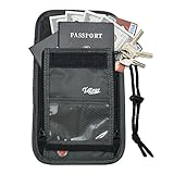 Travel Neck Pouch with Rfid Blocking 2 in 1 Passport Holder & Traveling Wallet for Men & Women