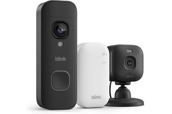 Blink Battery Doorbell 2K+ (newest model) and Mini 2K+ (newest model) â€” 2K video resolution, enhanced audio. Sync Module Core included - 1 Camera + Battery Doorbell 2K+ (Black)
